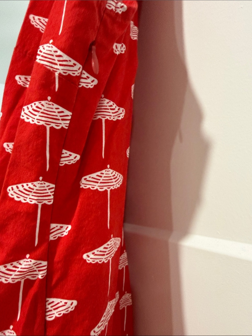Sail to Sable Red Sleeveless Printed Shift Dress with White Trim - Picture 3 of 6